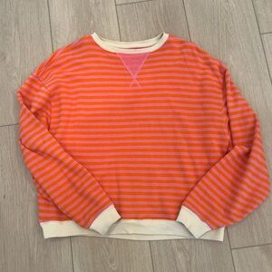 Free people oversized stripe crewneck